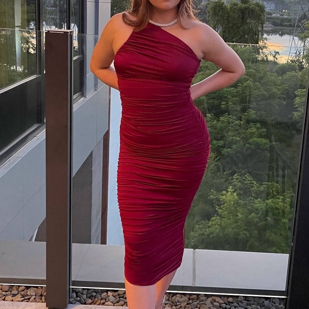 OhPolly Ruched Midaxi Dress